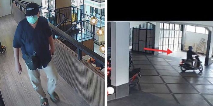 Rekaman CCTV pelaku curanmor di Surabaya.