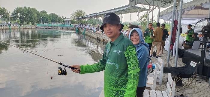 Kepala Bidang Pelembagaan dan Pemasaran Disbudpar Pemprov Jatim, Ali Afandi, saat membuka Gelar Wisata Mancing Jawa Timur. Foto: Ist.