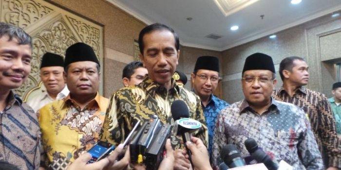 Jokowi saat di kantor PBNU. Foto: kompas.com