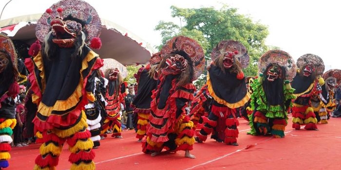 Seni barong yang akan tampil di Kawasan SLG untuk meriahkan Hari Jadi Kabupaten Kediri. Foto: Ist.