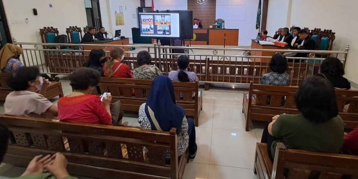 Suasana sidang di Pengadilan Negeri Jombang.