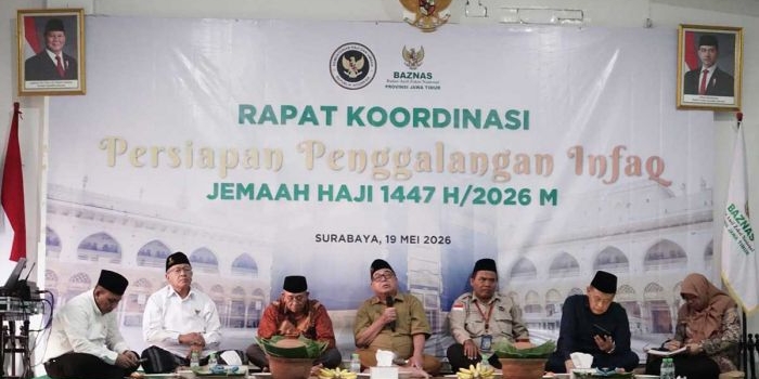 Rakor persiapan penggalangan infak jamaah haji 2026. Foto: Humas Baznas Jatim