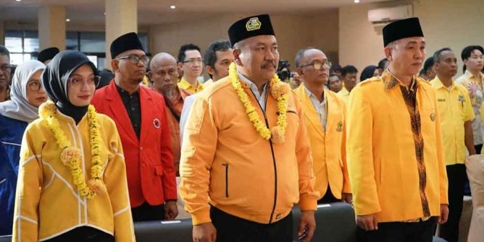 Wali Kota Kediri Vinanda Prameswati saat menghadiri Musyawarah Daerah (Musda) XI DPD Partai Golongan Karya (Golkar) Kota Kediri. Foto: Ist.