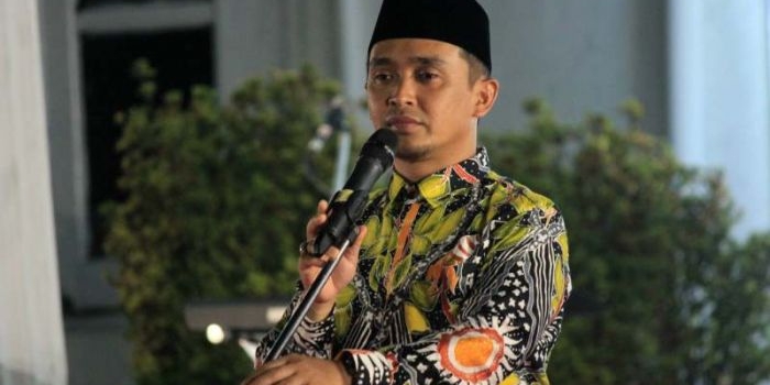 Wakil Wali Kota Pasuruan, Adi Wibowo saat memberi sambutan di acara Gebyar Koperasi dan UMKM Kota Pasuruan