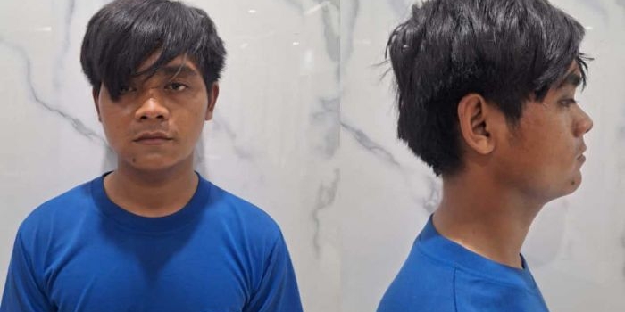 Rachmad Rayhan Dwi Waluyo (20) pelaku peremasan payudara siswi SD dan SMP yang ditangkap Polres Pelabuhan Tanjung Perak.