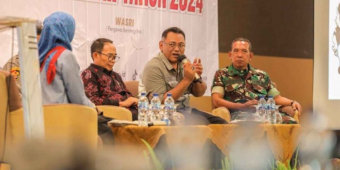 Ketua Bawaslu Kota Kediri, Yudi Agung Nugraha, saat memberi sambutan. Foto: Ist