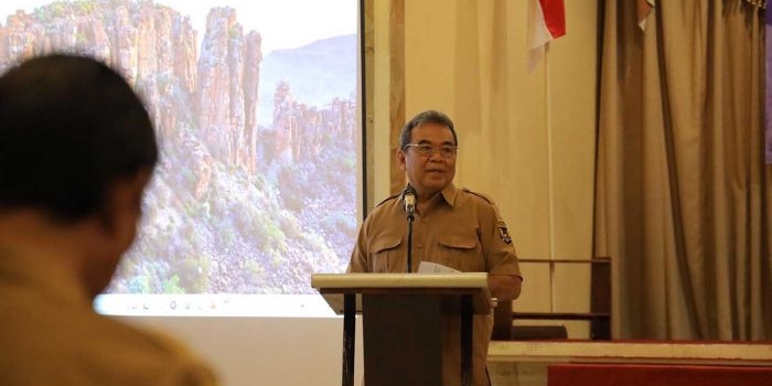 Sekretaris Daerah Kota Kediri, Bagus Alit, saat memberi sambutan. Foto: Ist.