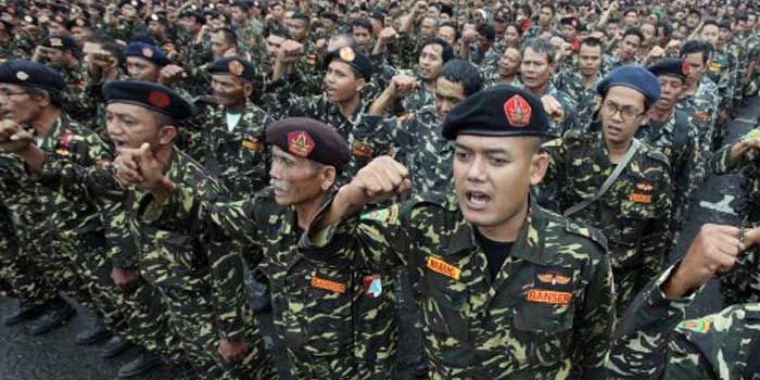 Ilustrasi: Banser saat apel. foto: Tribunnews