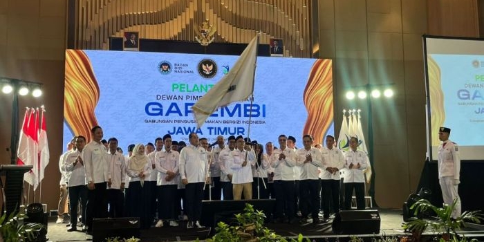Prosesi pelantikan Gapembi Jawa Timur di Grand Mercure Malang Mirama, Kamis (9/4/2026). Foto: ist.