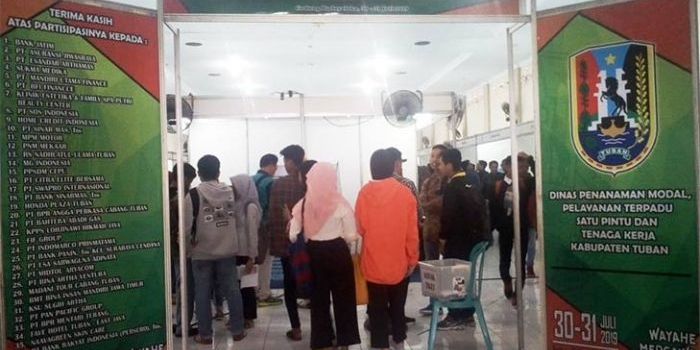 Suasana Market Job Fair 2019 di Tuban.