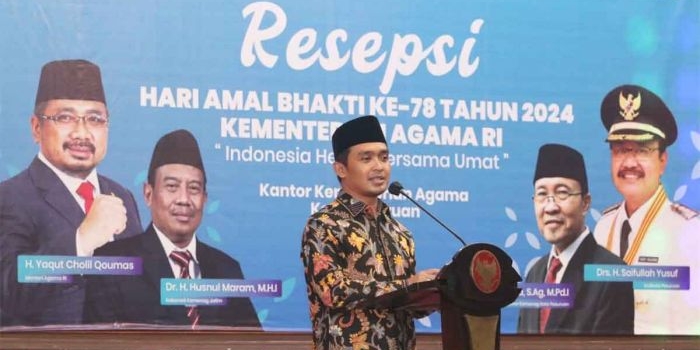 Wakil Wali Kota Pasuruan, Adi Wibowo, saat memberi sambutan.