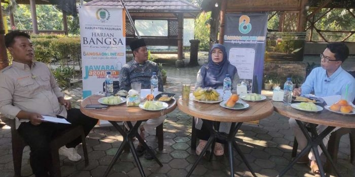 Anggota Komisi IV DPRD Kabupaten Pasuruan saat podcast bersama BANGSAONLINE dalam program Jawara atau akronim dari Jagongan Wakil Rakyat.