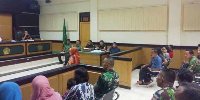 Suasana sidang di Pengadilan Militer Madiun.