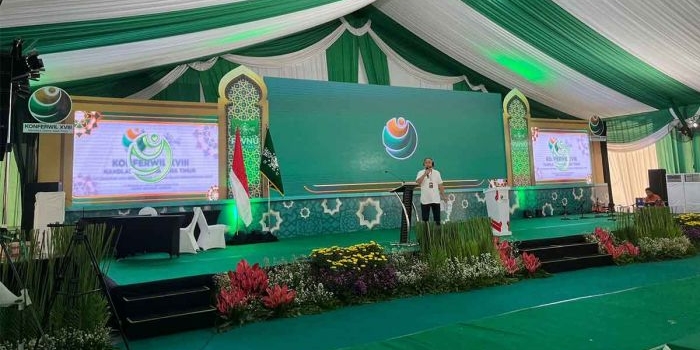 Venue pembukaan Konferwil ke XVIII NU Jatim sudah siap digunakan. Foto: Ist