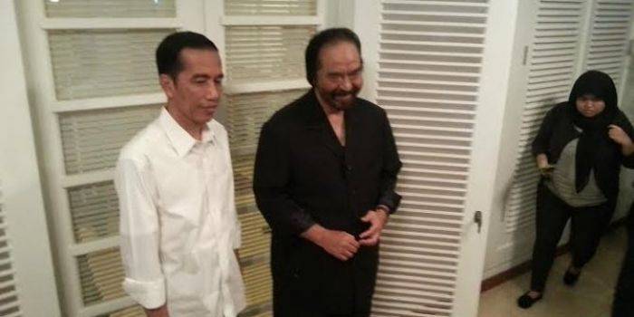 Surya Paloh saat bertemu Presiden Jokowi. Foto: merdeka.com