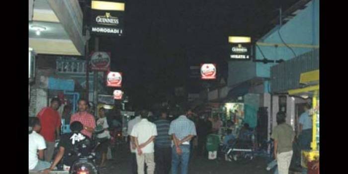 Suasana kawasan Kalijodo saat malam hari. foto: rmol