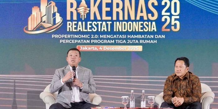di-rakernas-rei-2025-menteri-atrbpn-imbau-pengembang-tak-alihkan-sawah-jadi-perumahan