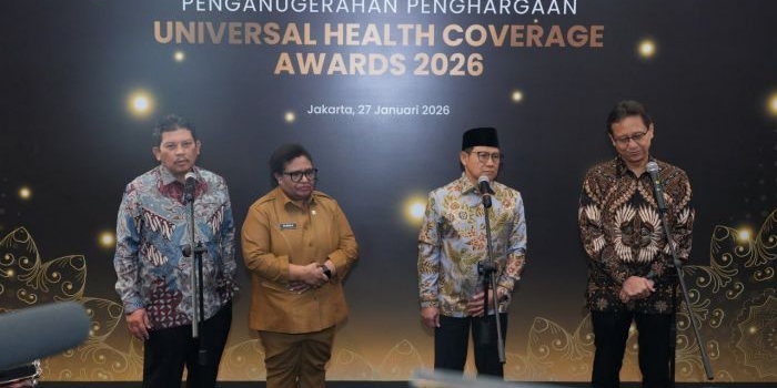 Penganugrahan UHC Award 2026 yang diselenggarakan oleh BPJS Kesehatan.