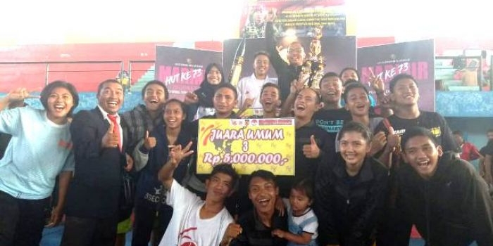 Kontingen karate Koarmada II raih juara umum. 