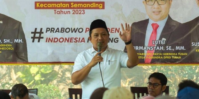Ketua DPC Gerindra Tuban, Lutfi Firmansyah.