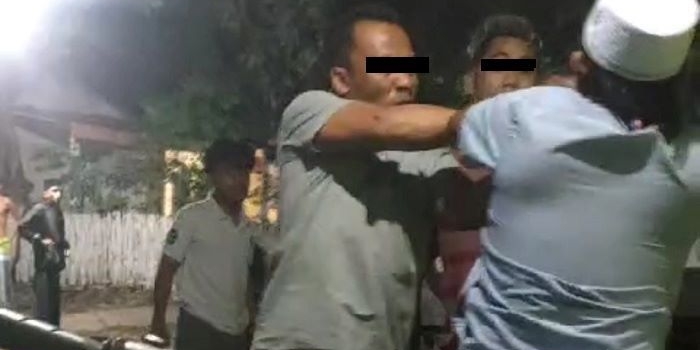 Potongan video dugaan penganiayaan oleh Mantan Kades Sidodadi yang viral.

