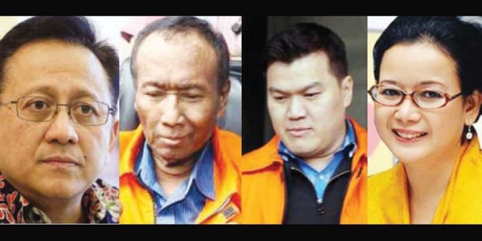 Irman Gusman, Sugiharto, Andi Narogong, dan Miryam S Haryani.