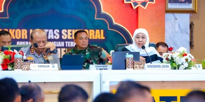rakor-operasi-ketupat-semeru-polda-jatim-gubernur-khofifah-pastikan-kesiapan-sejumlah-sektor