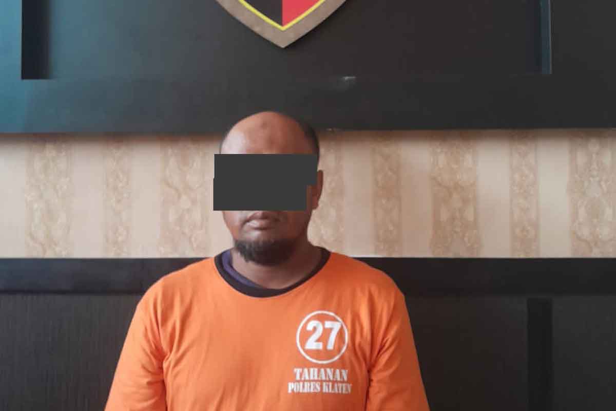 Pelaku pencurian motor di Kabupaten Kediri, berinisial MA (35), ditangkap Polres Klaten.