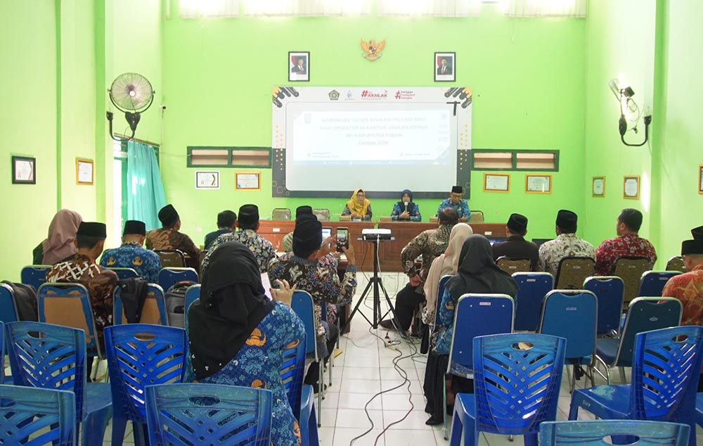 Kegiatan Bimbingan Teknis (Bimtek) Aplikasi Pelangi Biru bersama operator KUA se-Kabupaten Tuban