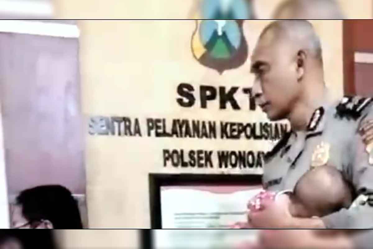Ditinggal Ibunya Visum di Rumah Sakit, Bayi Korban KDRT Dirawat Personel Polsek Wonoayu