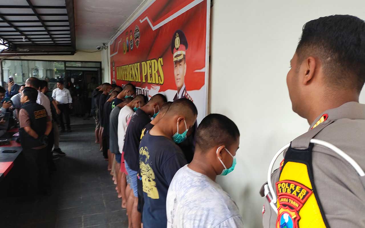 Lagi, Polres Tuban Amankan 19 Terduga Gangster Bocil