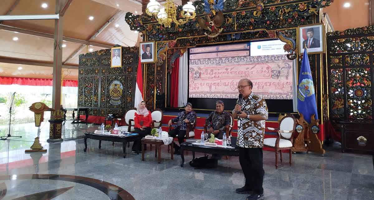 Sosialisasi pelestarian naskah kuno yang digelar Dispusip Bangkalan.