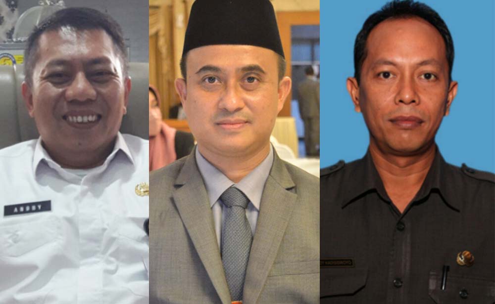 Dari kiri, Kepala BPPKAD Andhy Hendro Wijaya, Kepala DPMPTSP AM Reza Pahlevi, dan Kepala Bapelitda Edi Hadisiswoyo.