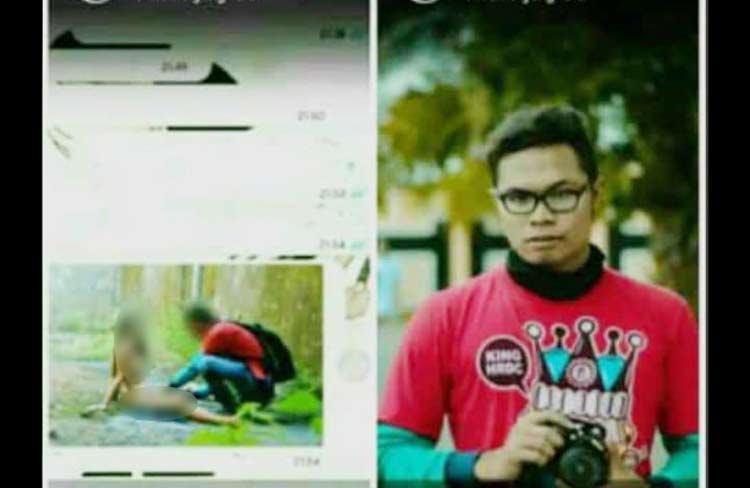 Foto dan aksi pelaku saat melancarkan aksinya. foto: ist