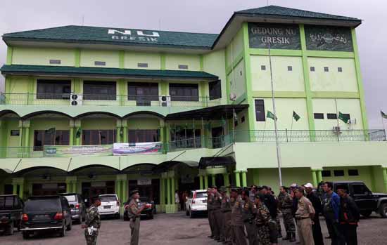 kKntor PCNU Gresik di Jalan Raya Bunder Kebomas. foto: SYUHUD/ BANGSAONLINE