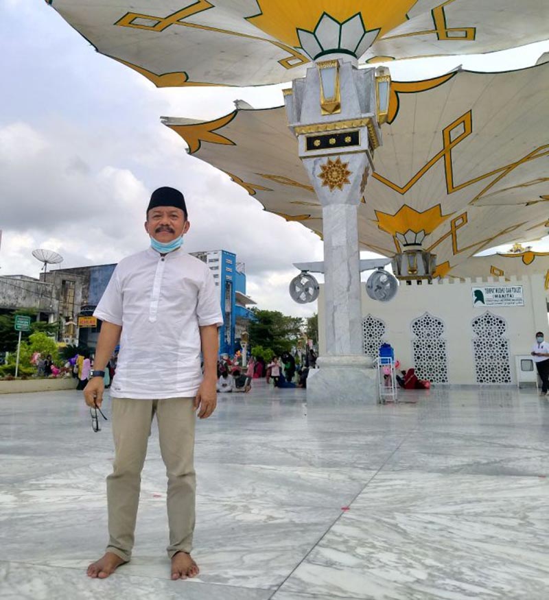 Bernuansa Masjid Nabawi Madinah, Kiai Asep Betah di Masjid Raya Baiturrahman Aceh (2)