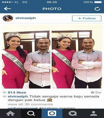 Elvira Devinamira bersama Abraham Samad. Foto: detik.com
