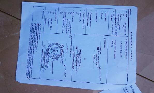 Dokumen Pasar SBA yang diduga dipalsukan. (foto: faisal/BANGSAONLINE)