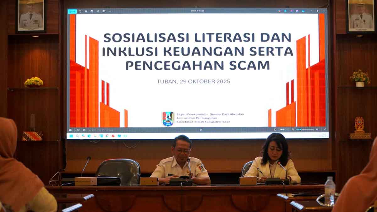 Sosialisasi literasi dan inklusi keuangan serta pencegahan scamming di Tuban.