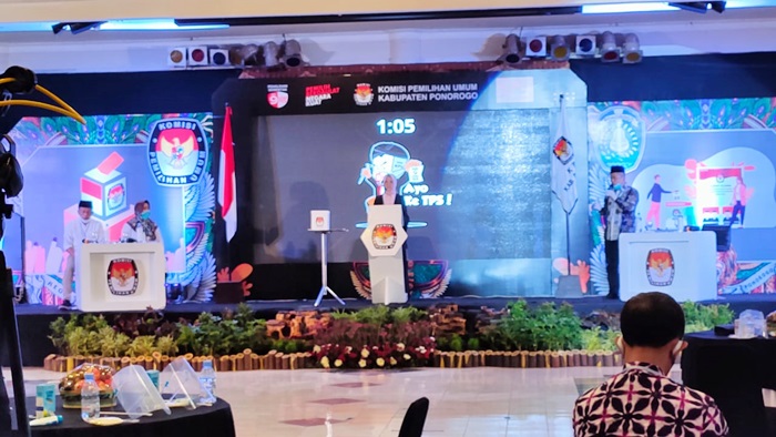 Debat publik ketiga yang diselenggarakan oleh KPU Ponorogo.