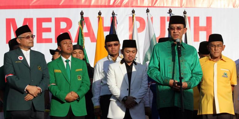 Suryadharma Ali dalam acara Koalisi Merah Putih pendukung Prabowo Subianto. Foto: kompas.com
