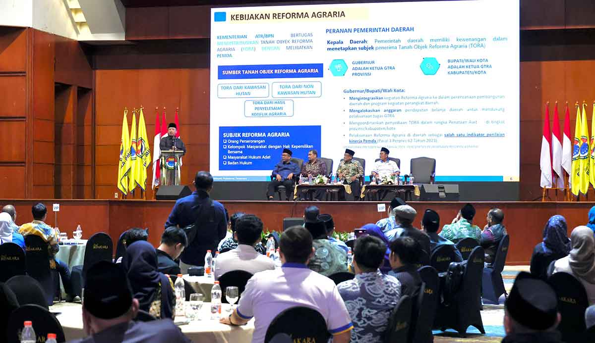 Menteri ATR/BPN saat memberi sambutan.