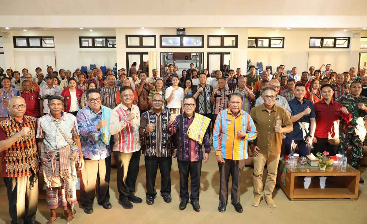 Sosialisasi Pengadministrasian dan Pendaftaran Tanah Ulayat yang digelar Kementerian ATR/BPN di Timor Tengah Selatan, Nusa Tenggara Timur.