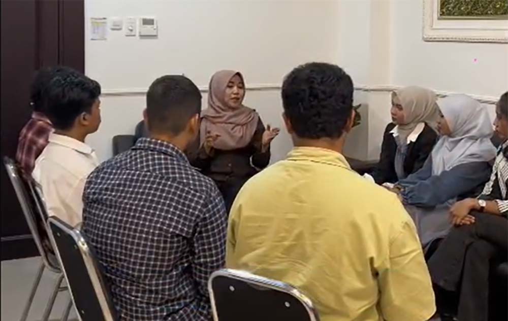 Anggota DPD RI, Lia Istifhama, saat menerima kunjungan Pengurus Ruang Kolaborasi Pemuda.