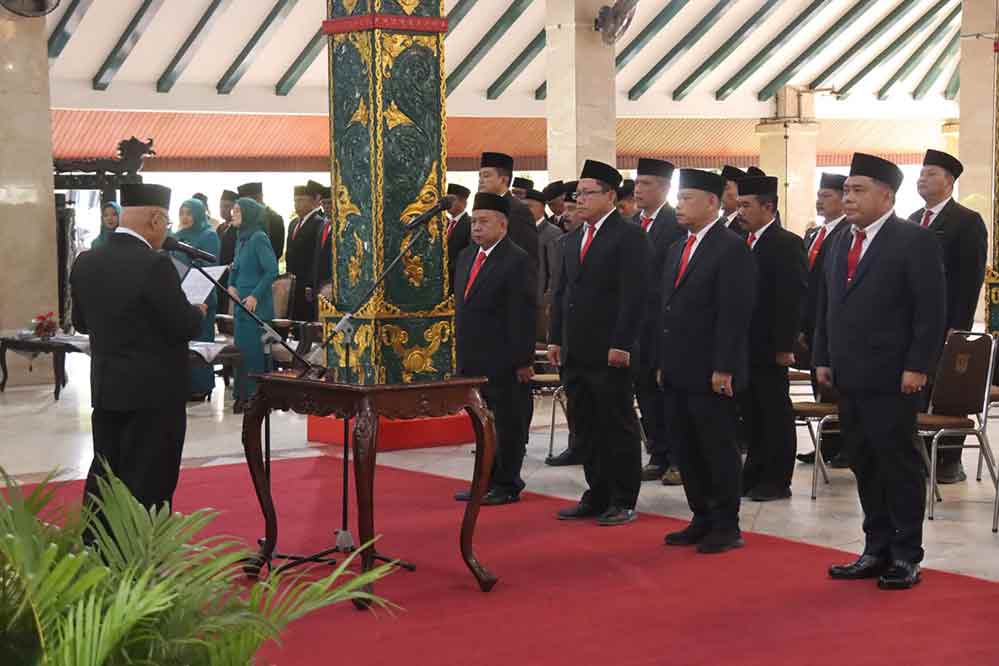 Prosesi Pelantikan Jabatan Pimpinan Tinggi Pratama (JPTP) di lingkungan Pemerintah Kabupaten Malang.