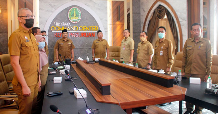 Suasana saat Rakornas PIP yang diikuti Pemkot Pasuruan.