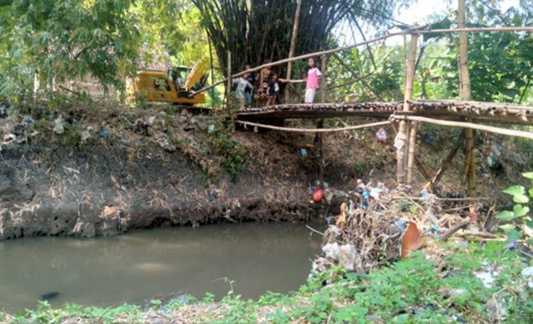 Lokasi Sungai Kedungaron Beji yang akan dinormalisasi. (foto: ist)