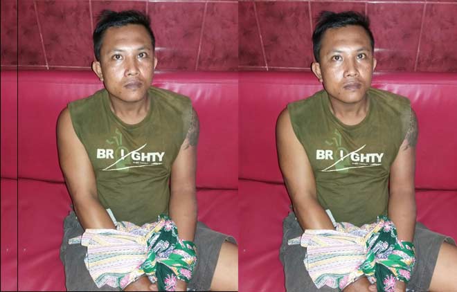 Tersangka pencuri HP yang dibekuk polisi. foto: ROMZA/ BANGSAONLINE 