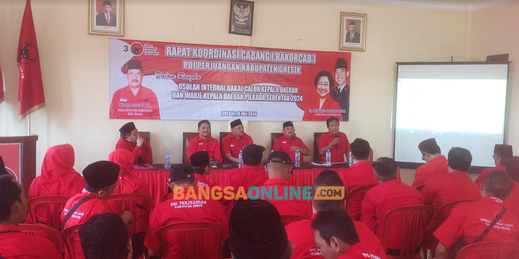 Rakorcab PDIP Gresik Usulkan 5 Nama ke DPP untuk Maju Pilkada 2024