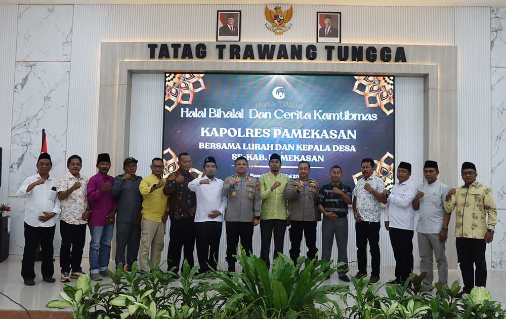 Gelar Halalbihalal Bersama Kades, Polres Pamekasan Sharing Kamtibmas